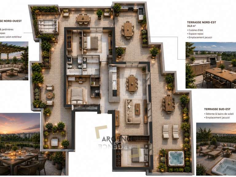 Apartment Montpellier - 3 bedrooms - 95m²