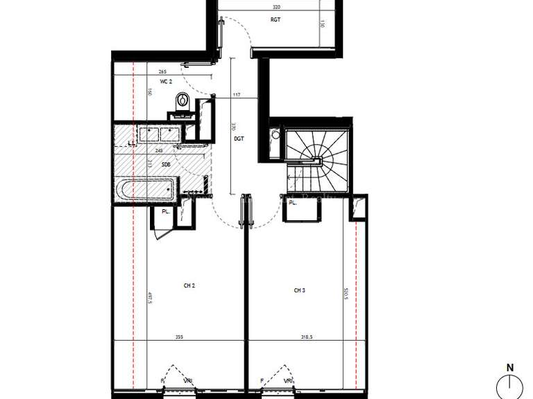 Appartement Nantes - 3 chambres - 113m²