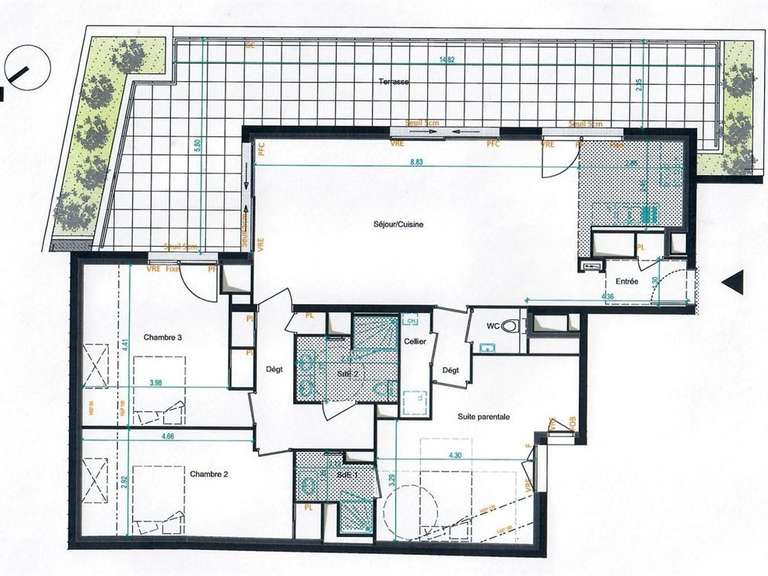 Apartment Nantes - 3 bedrooms - 122m²
