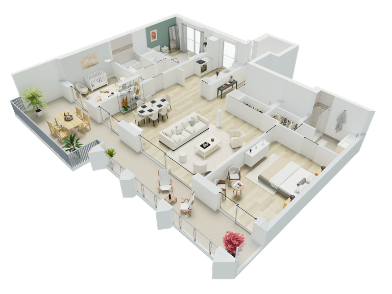 Appartement Nantes - 3 chambres