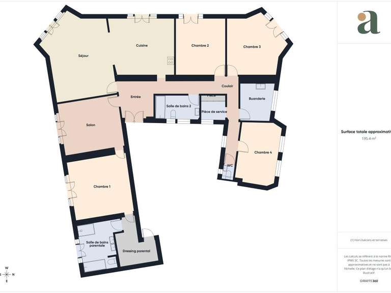 Appartement Nantes - 4 chambres - 198m²