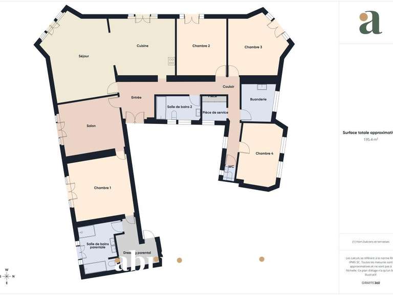 Appartement Nantes - 4 chambres - 198m²