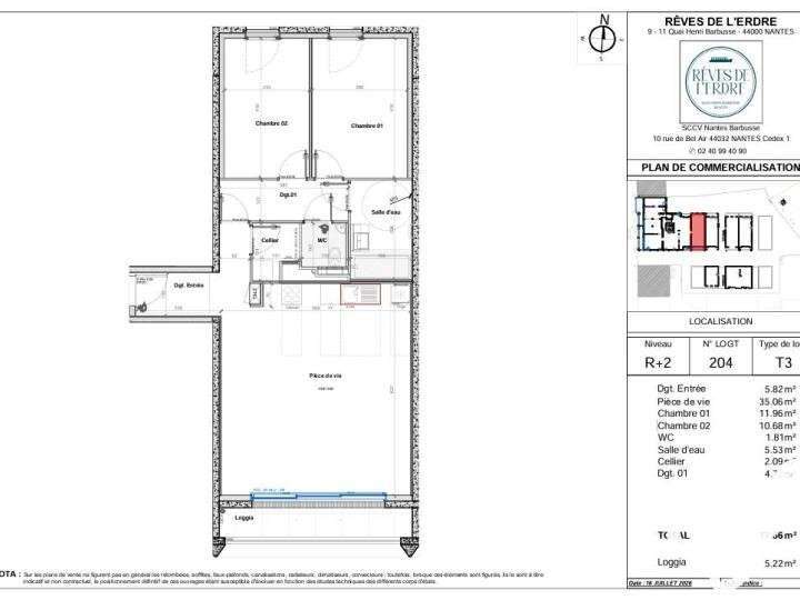 Appartement Nantes - 2 chambres