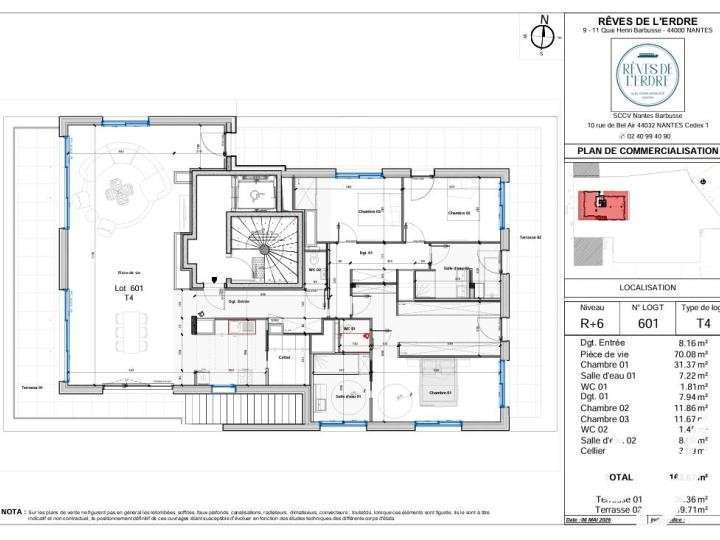 Appartement Nantes - 4 chambres