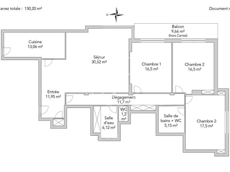 Appartement Neuilly-sur-Seine - 3 chambres - 130m²