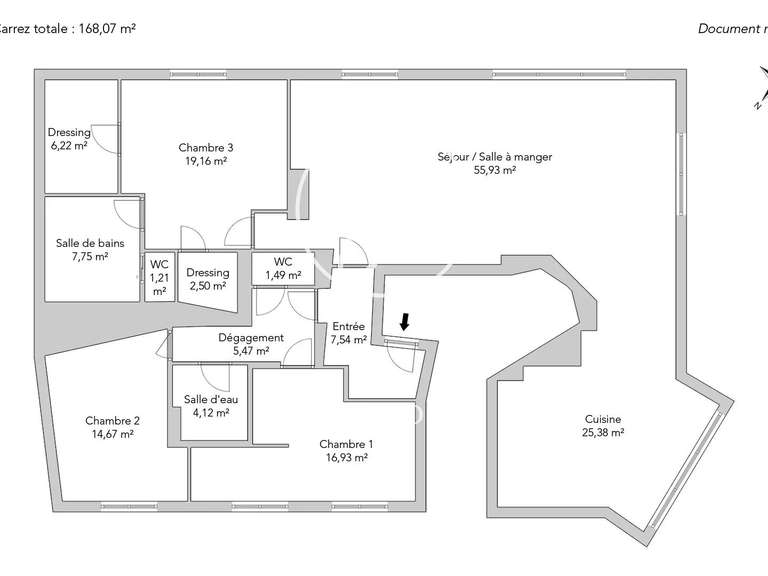 Apartment Neuilly-sur-Seine - 3 bedrooms - 168m²