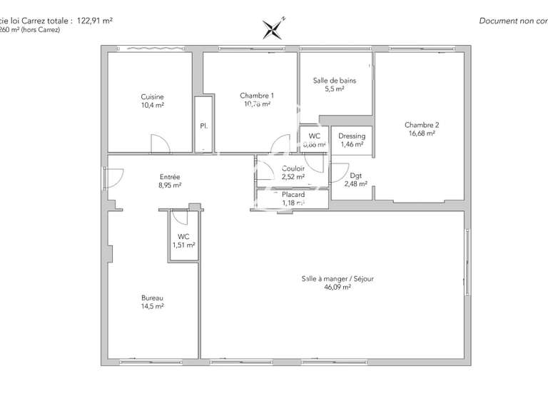 Appartement Neuilly-sur-Seine - 3 chambres - 122m²
