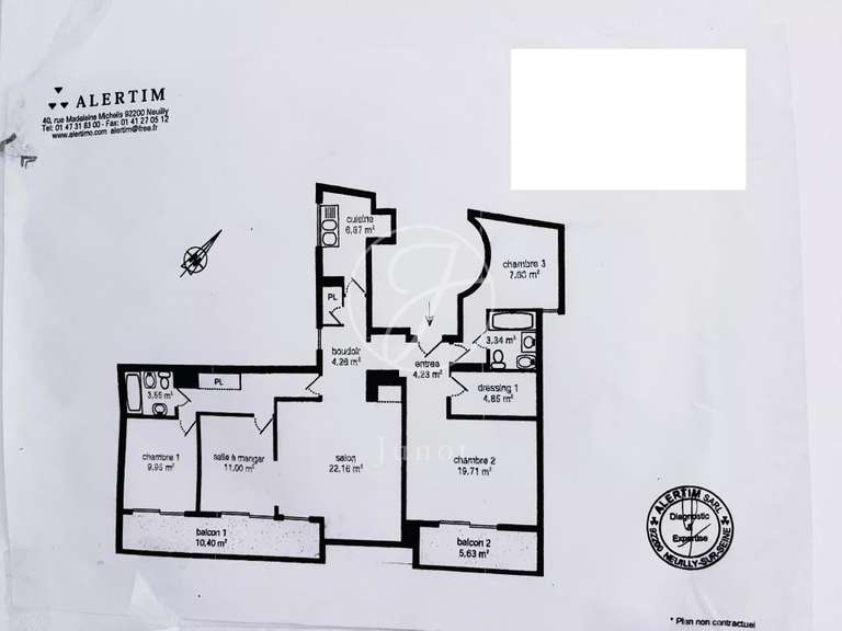 Apartment Neuilly-sur-Seine - 3 bedrooms - 109m²