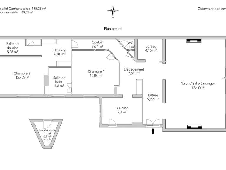 Appartement Neuilly-sur-Seine - 2 chambres - 124m²