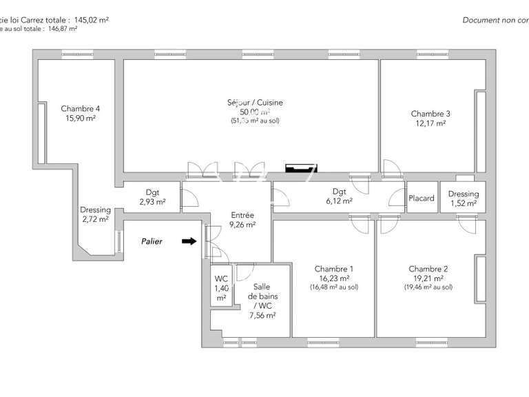 Appartement Neuilly-sur-Seine - 4 chambres - 146m²