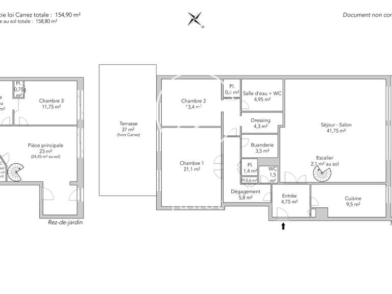 Apartment Neuilly-sur-Seine - 3 bedrooms - 158m²