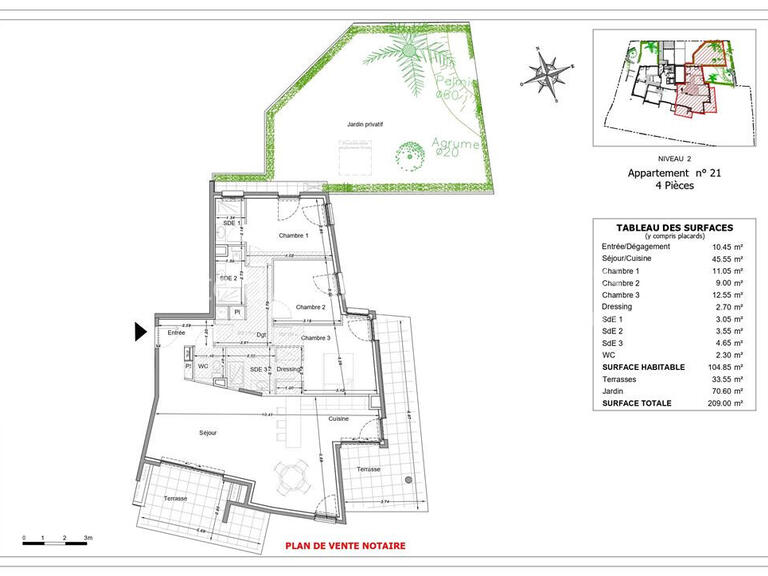 Appartement Nice - 3 chambres - 105m²