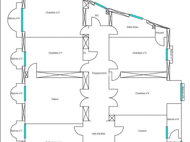 Apartment Nice - 4 bedrooms - 154m²