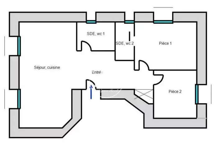 Appartement Nice - 2 chambres - 55m²