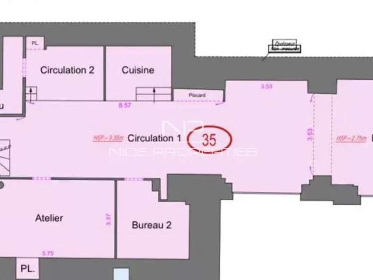 Appartement Nice - 2 chambres - 109m²