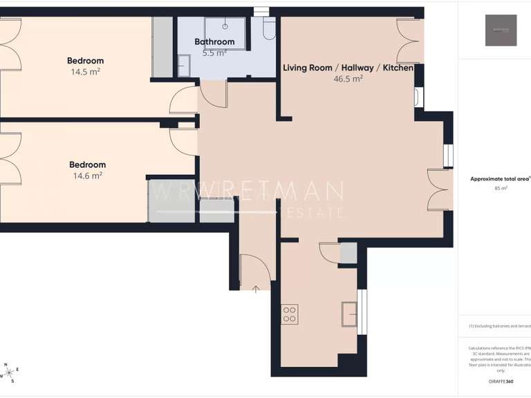 Appartement Nice - 2 chambres - 85m²