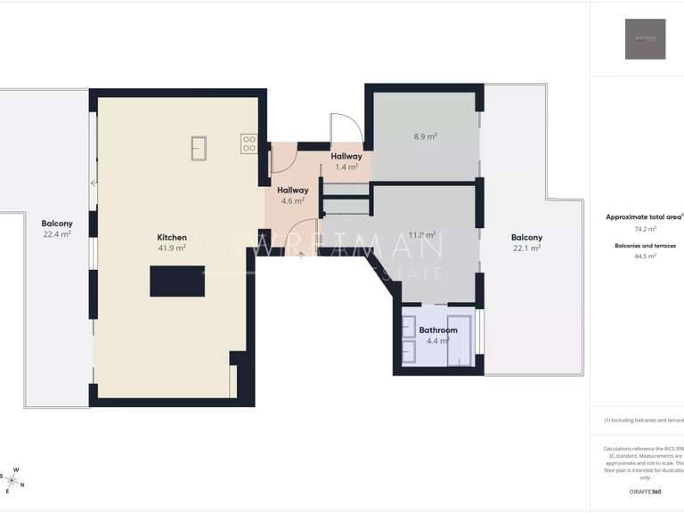 Appartement Nice - 2 chambres - 80m²