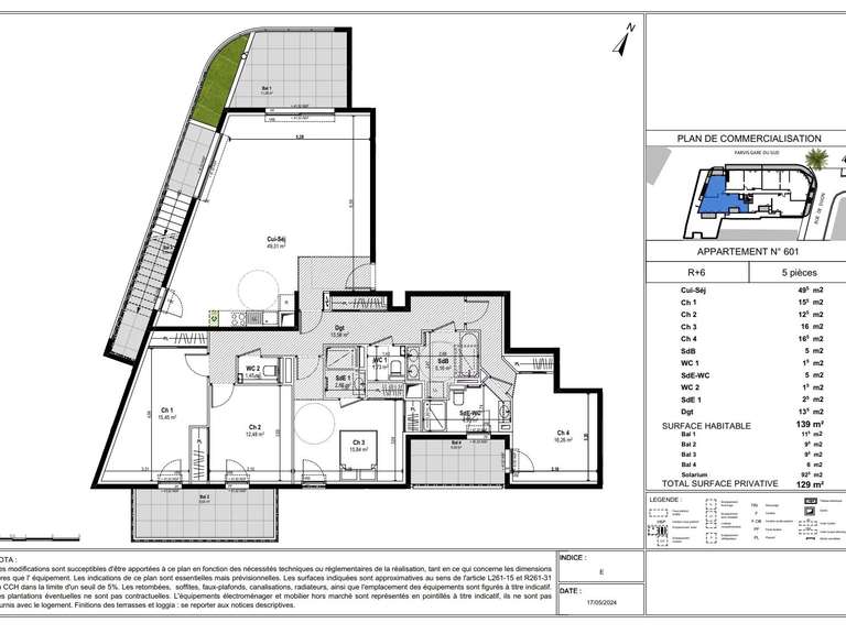 Apartment Nice - 4 bedrooms - 139m²