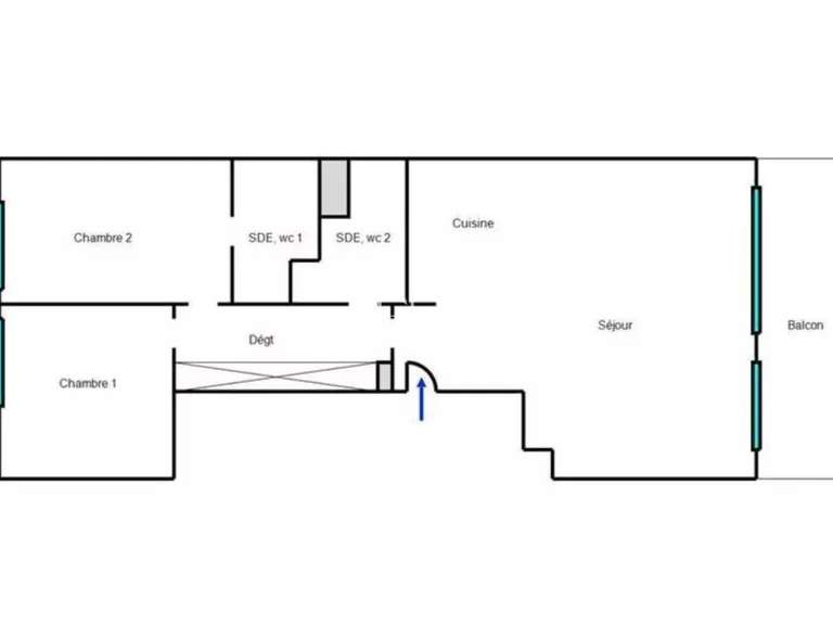 Appartement Nice - 2 chambres - 94m²