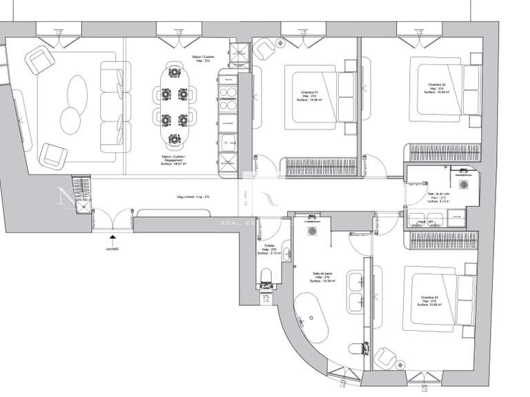 Appartement Nice - 106m²