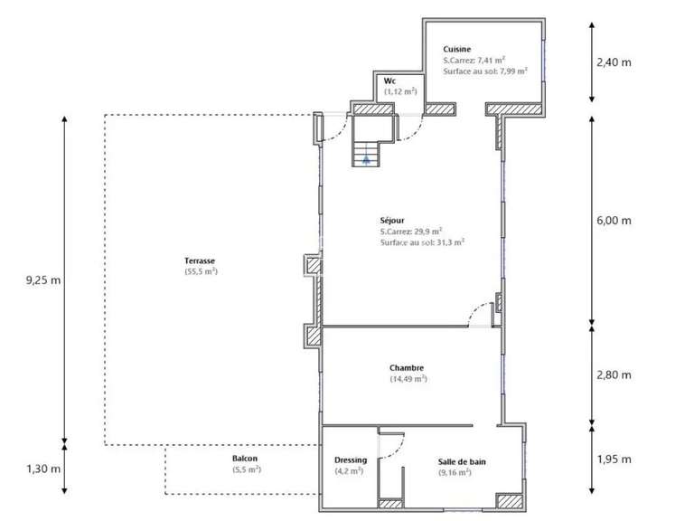Appartement avec Vue sur mer Nice - 2 chambres - 66m²