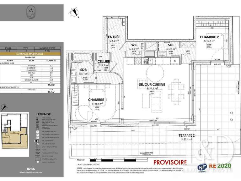 Appartement Palavas-les-Flots - 2 chambres - 81m²