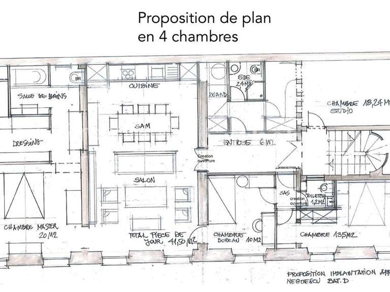 Appartement Paris 10e - 4 chambres - 146m²