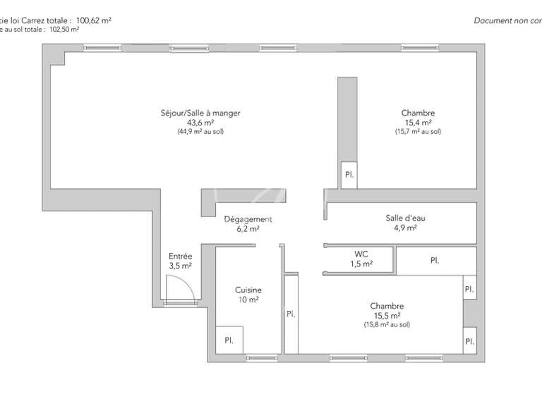 Appartement Paris 10e - 3 chambres - 102m²