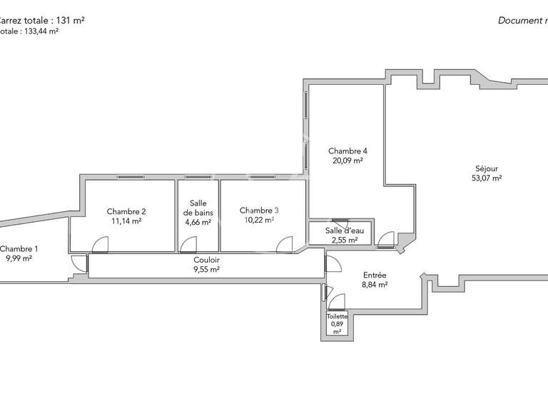 Appartement Paris 10e - 4 chambres - 133m²