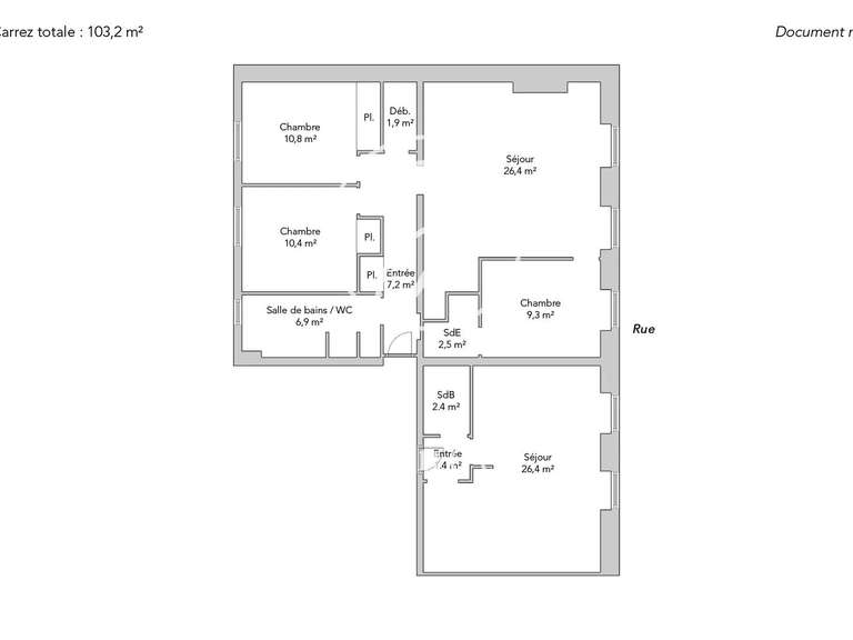 Appartement Paris 11e - 4 chambres - 103m²