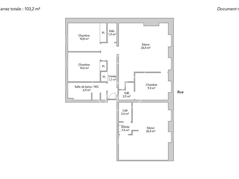 Appartement Paris 11e - 4 chambres - 103m²