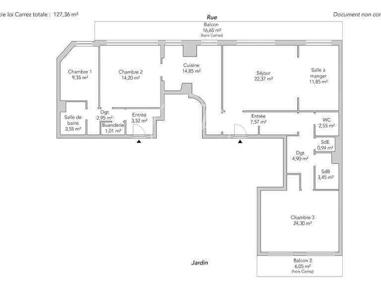 Appartement Paris 11e - 3 chambres - 150m²