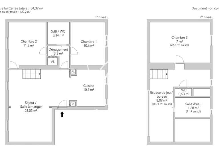 Appartement Paris 11e - 3 chambres - 122m²