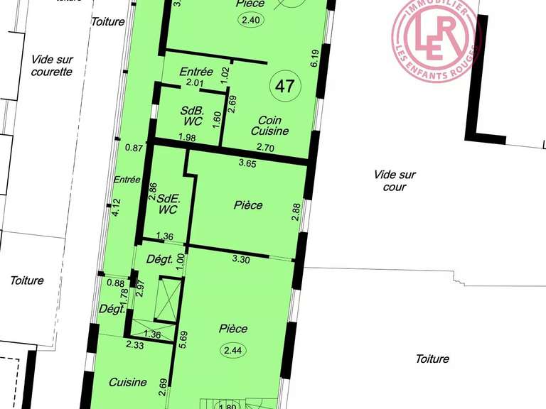 Appartement Paris 11e - 4 chambres - 90m²