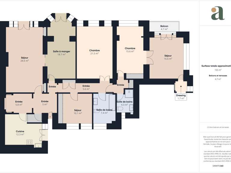 Appartement Paris 12e - 4 chambres - 165m²