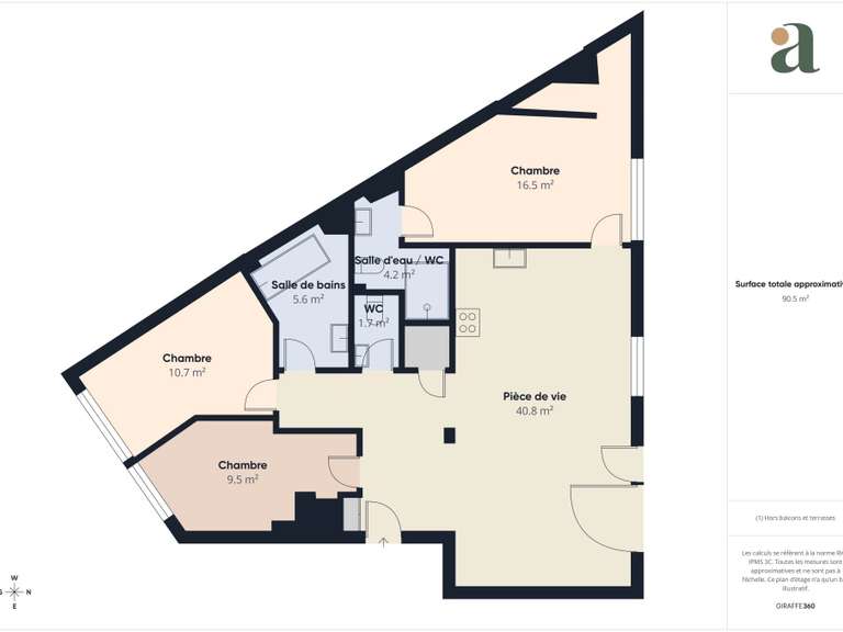 Appartement Paris 12e - 3 chambres - 90m²