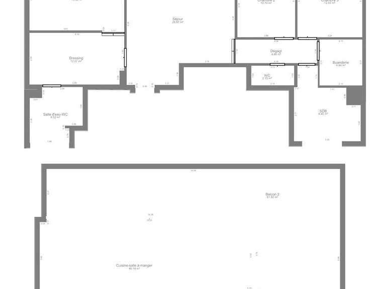 Appartement Paris 14e - 3 chambres - 189m²