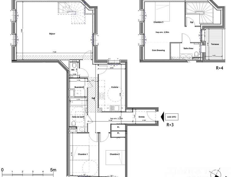 Appartement Paris 15e - 3 chambres - 126m²