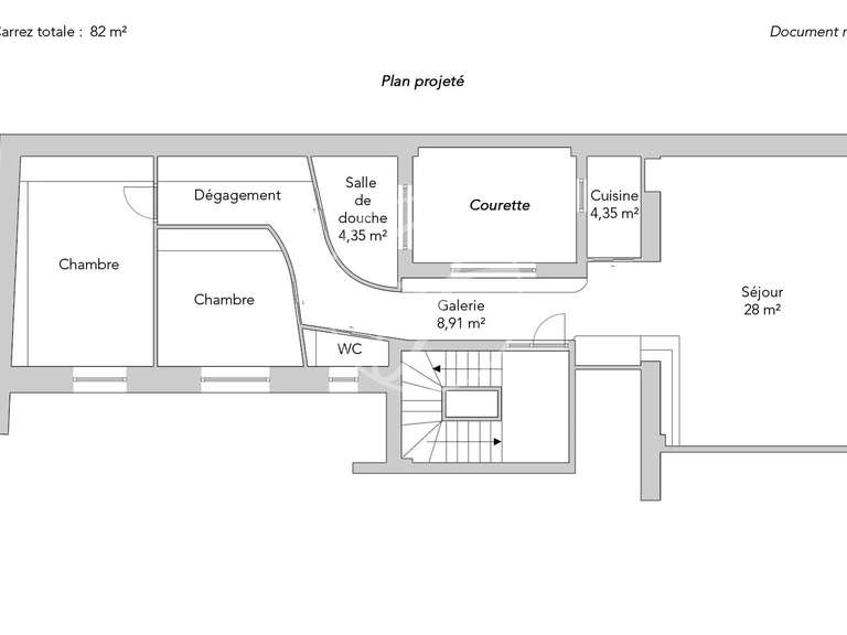 Appartement Paris 15e - 1 chambre - 82m²