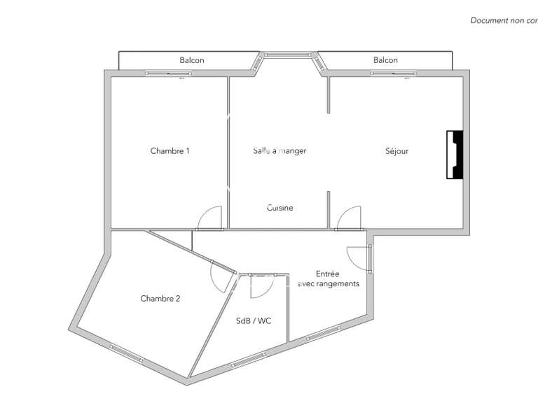 Appartement Paris 15e - 2 chambres - 71m²