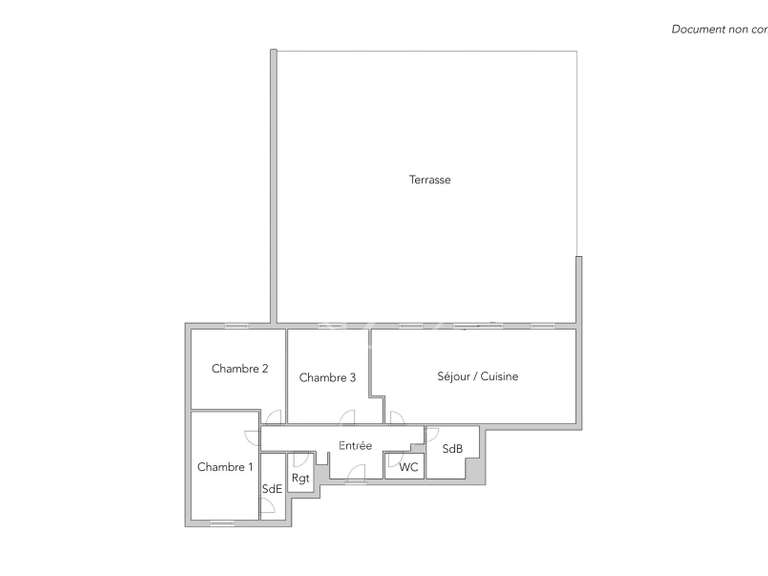 Appartement Paris 15e - 3 chambres - 77m²