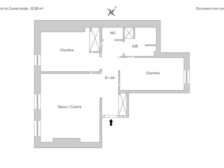 Appartement Paris 15e - 2 chambres - 52m²