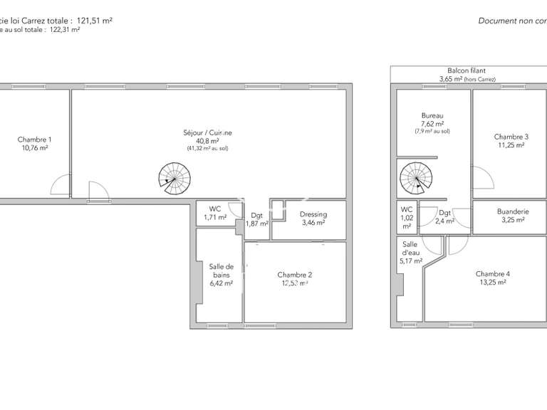 Appartement Paris 15e - 4 chambres - 122m²