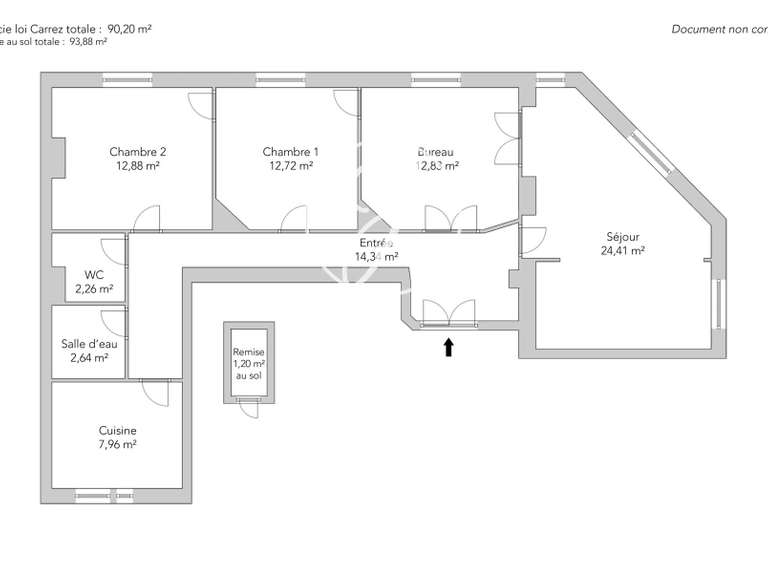 Appartement Paris 15e - 2 chambres - 90m²