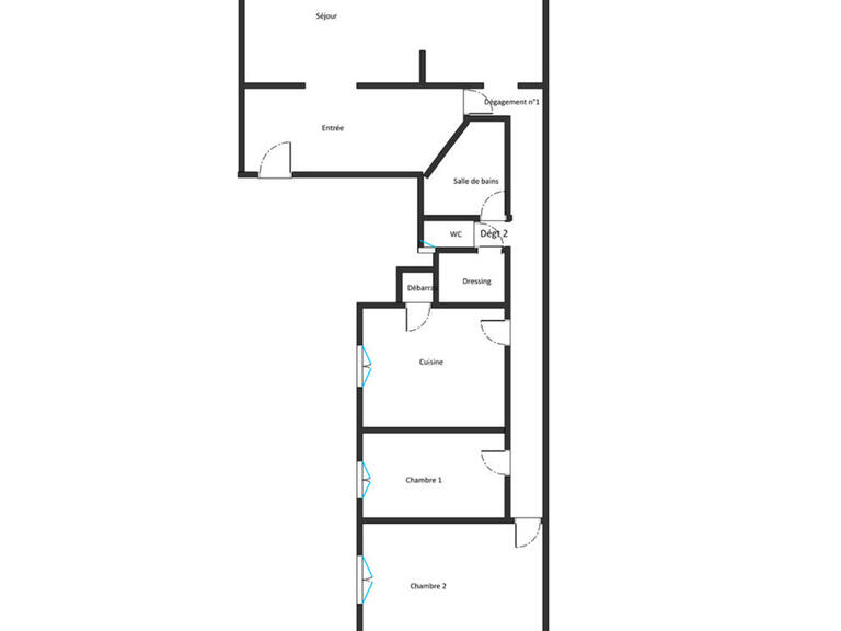 Appartement Paris 16e - 2 chambres - 111m²
