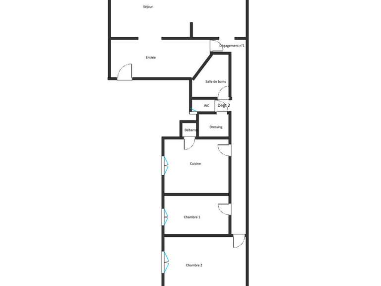 Appartement Paris 16e - 2 chambres - 112m²