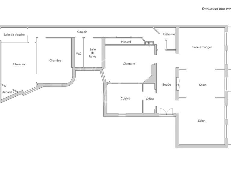 Appartement Paris 16e - 4 chambres - 170m²