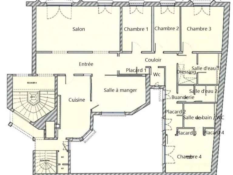 Appartement Paris 16e - 4 chambres - 163m²