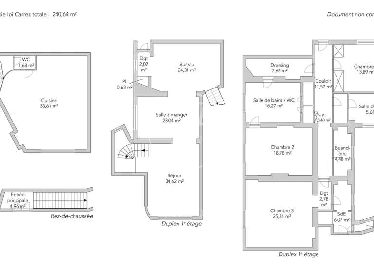 Appartement Paris 16e - 3 chambres - 310m²