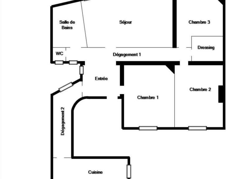 Appartement Paris 16e - 3 chambres